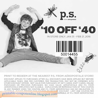 Free Printable Aeropostale Coupons