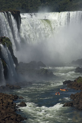 Boats at the Iguazu Falls