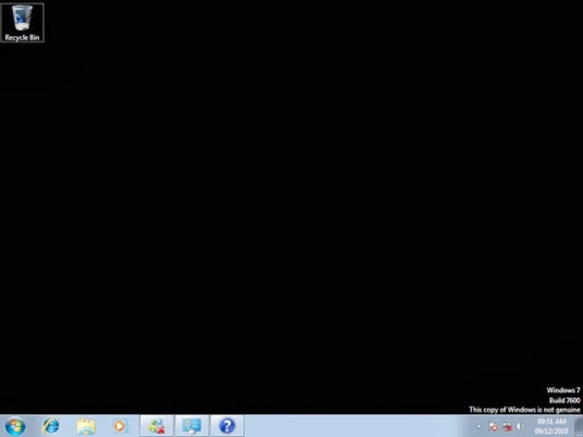 tutorial mengatasi desktop windows 7 hitam akibat gagal activation