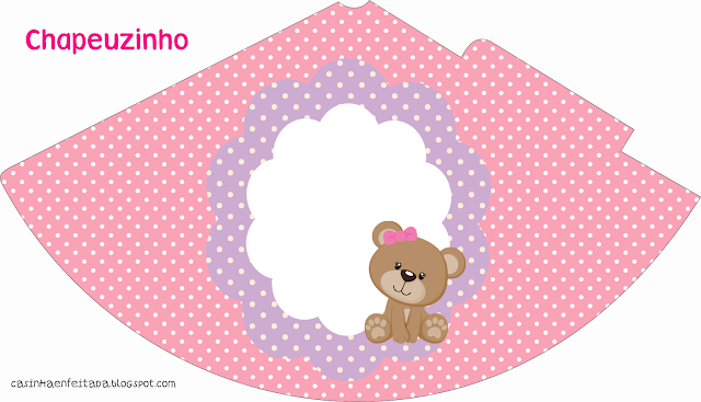 Lovely Girl Bear Free Printable Invitation and Party Printables.