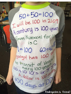 Check out these 10 100th day of school tshirt ideas!  These are great ways to dress up for the 100th day!  Look for great 100th day ideas here!