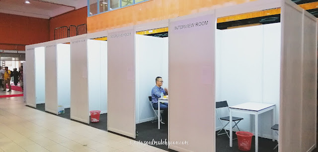 Interview rooms; Sabah Job & Entrepreneur Fair 2018 @ Kompleks Sukan Kota Kinabalu (Likas)