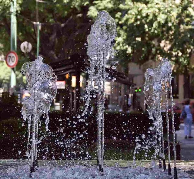 Chorros de aguas de la fuente