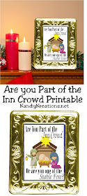 Are you part of the Inn Crowd this Christmas? If so, print and share this fun free printable that would make a beautiful Christmas gift or decoration for your Christmas mantel.