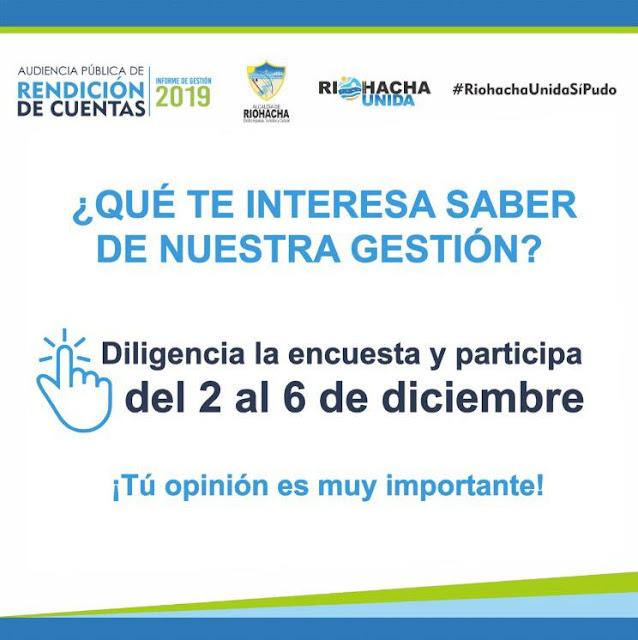 Alcaldía de Riohacha cerró ciclo de encuestas para Rendición de Cuentas
