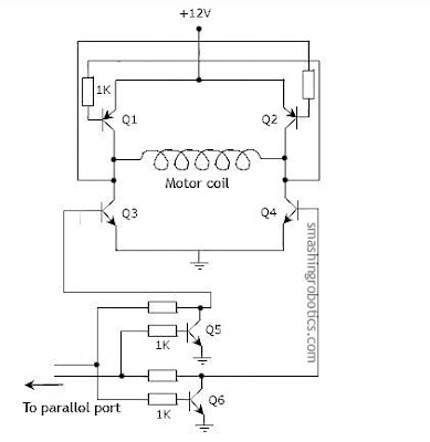H-bridge circuit of stepping motor