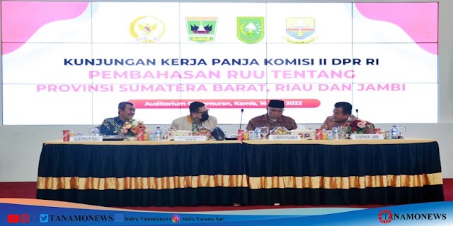Kunker ke Sumbar, Panja Komisi II DPR RI Bahas RUU Tentang Provinsi Sumbar, Riau dan Jambi