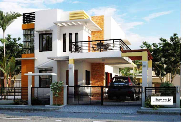 17 Model  Rumah  minimalis  dua lantai  Oke tahun 2019 