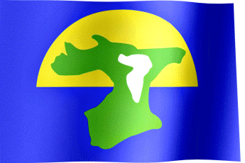 The waving flag of the Chatham Islands (Animated GIF)