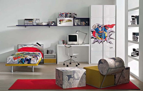 cool superman kids room idea