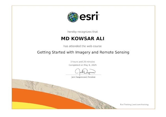 MD KOWSAR ALI; Environmental Systems ResearchInstitute; ESRI;