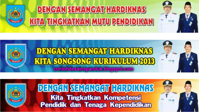 Contoh Desain Spanduk: Semangat Hari Pendidikan Nasional 2013