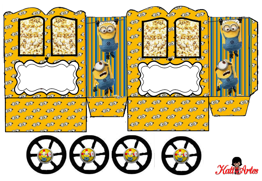 Minions: Princess Carriage Shaped Free Printable Box.