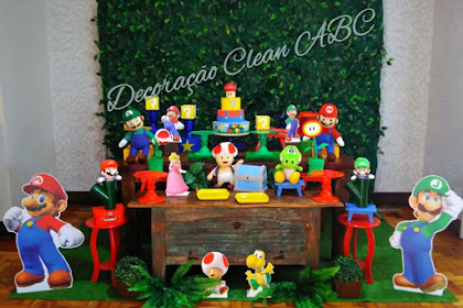 Mario Bros Decoração De Festa Infantil