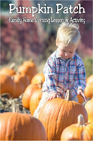 Teach your kids while having fun at the local pumpkin patch with this fall Family Home Evening lesson and activity. With all the ideas you'll need, you can have a fun family night activity with very little stress. #familynightactivity #familyhomeevening #fhe #diypartymomblog