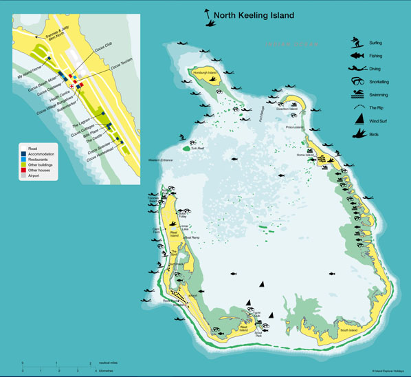 Mapas das Ilhas Cocos (Keeling Islands) | Austrália