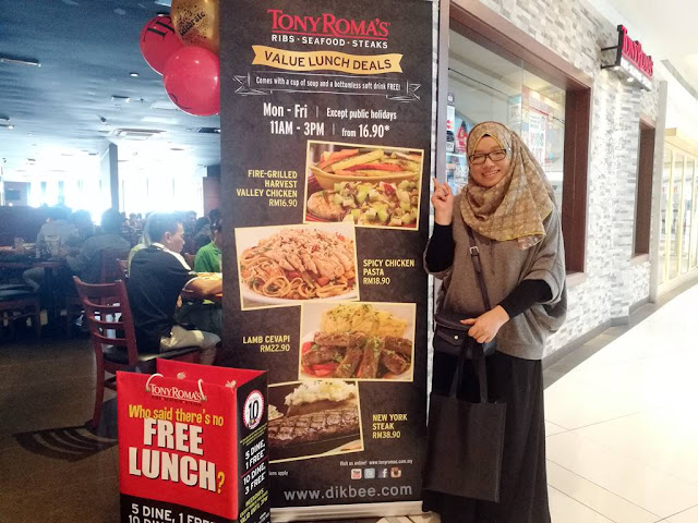 Set Lunch Murah Di Tony Roma's Serendah RM16.90