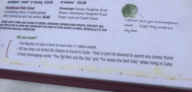 Fun Cuban facts and Lettuce miseries on the menu at Mojito's Cuban Cuisine