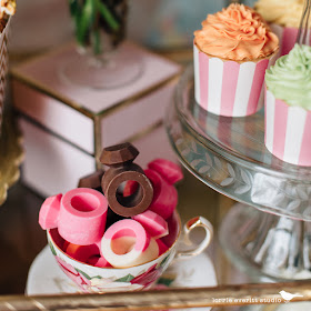 DIY chocolate rings using a ring shaped ice cube tray and melted chocolate in the colours and flavours of your choice. | Lorrie Everitt Studio