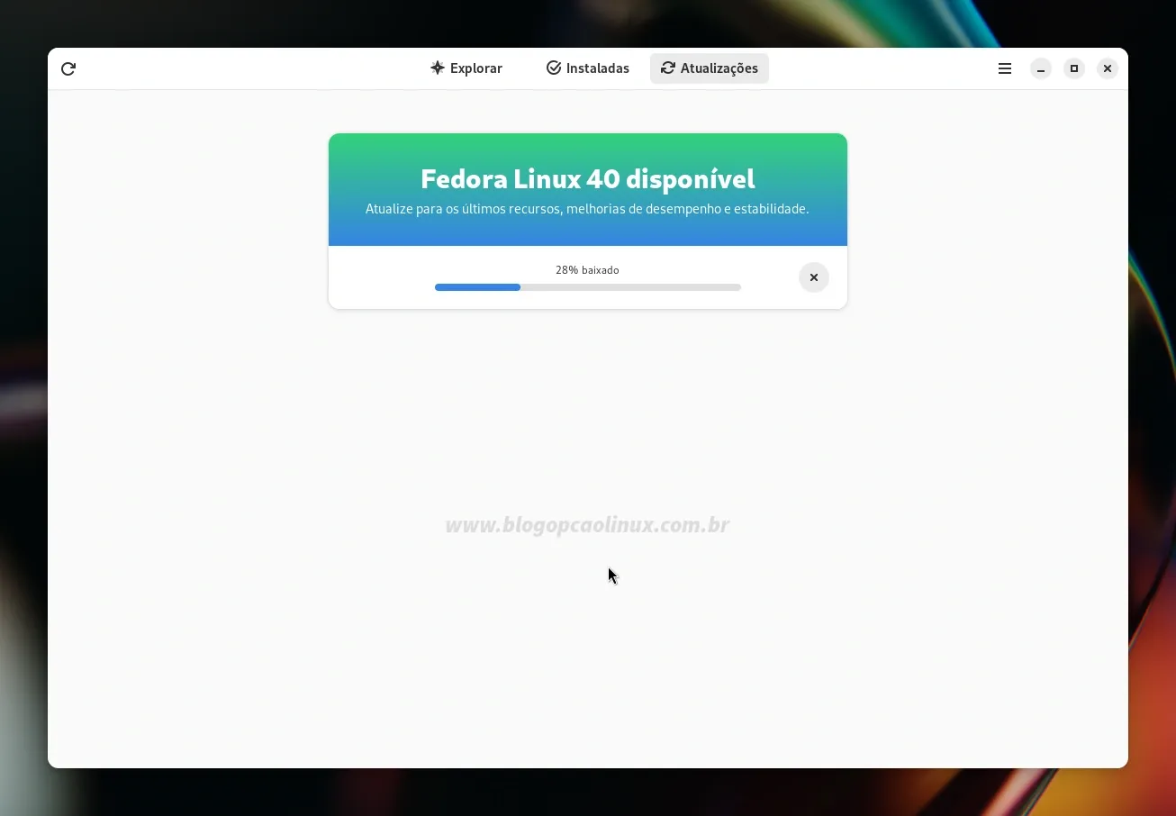 Aguarde enquanto é feito o download dos pacotes necessários