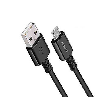 Monitor Micro USB Data Cable 1 mtr Long High Durablility Fast Charging (Black) by CZARTECH (Pack of 1)