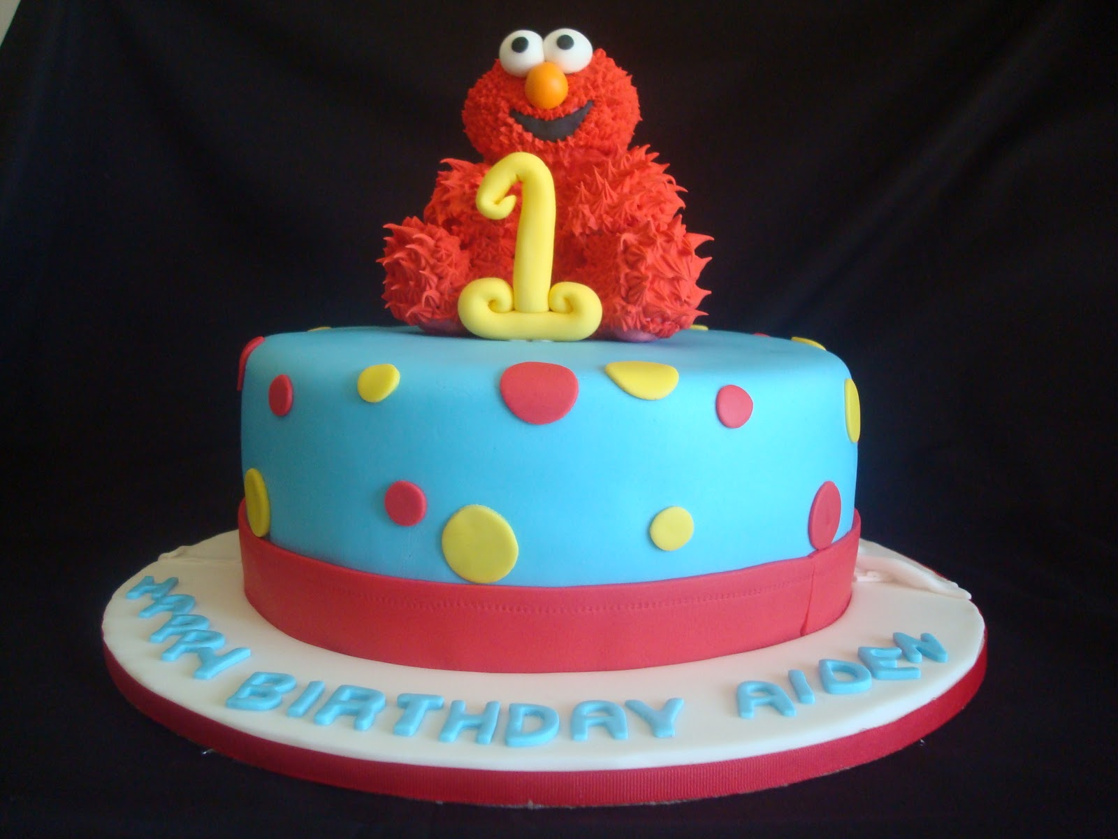 My Pink Little Cake 1st Birthday Party Elmo Cake