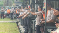 Tingkatkan Kekompakan, Polres Pelabuhan Belawan Dan Yon Marinir Latihan Tembak Bersama