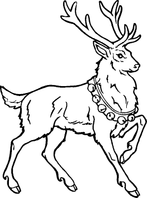 Christmas Reindeer Coloring Pages 