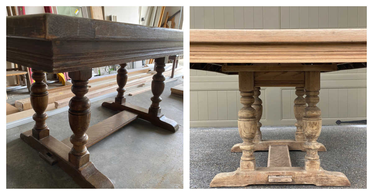 REFINISH TABLE SIDE BY SIDE