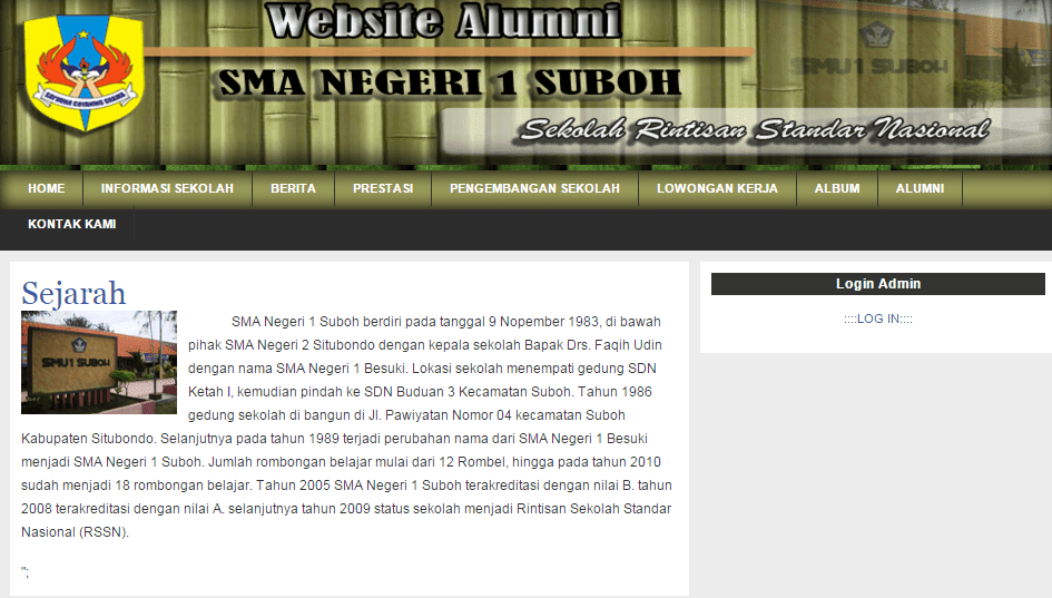 Source code aplikasi website alumni dengan php - Sedot 