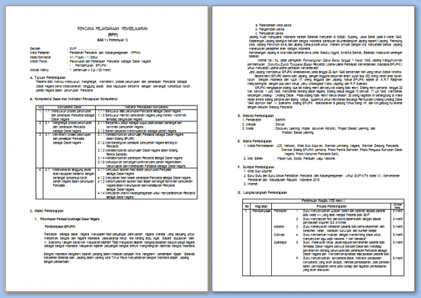 Contoh RPP PPKn SMP Kelas 7 Kurikulum 2013 Edisi Revisi 