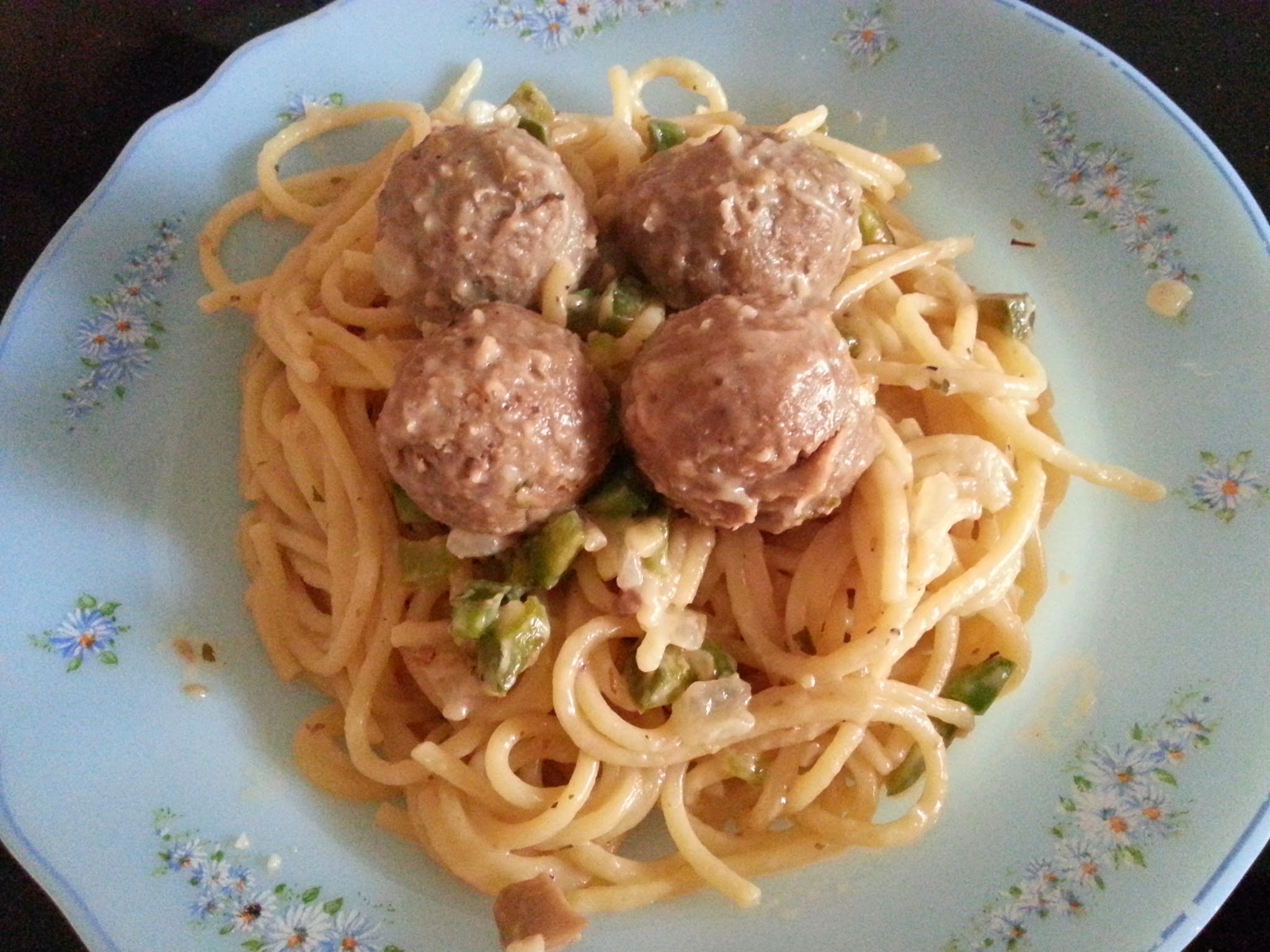 ~ Aku dan kamu ~: Resepi : spaghetti carbonara meatballs