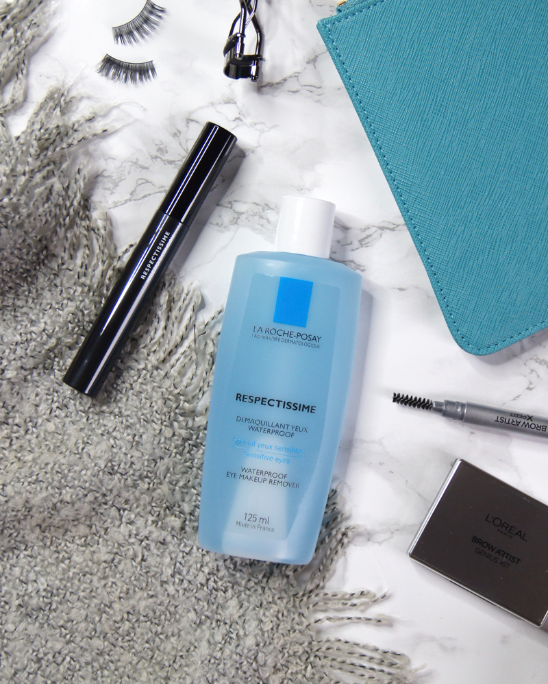 la roche-posay respectissime extension length curl mascara waterproof eye makeup remover review perfect sensitive eyes