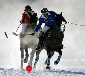 turismo exótico en argentina: polo en la nieve