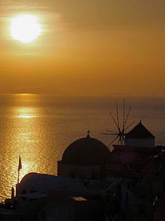 Amazing Sunset Oia Santorini Greece