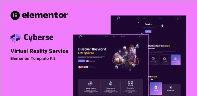 Best Virtual Reality Service Elementor Template Kit