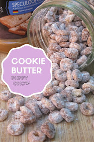 Featured Recipe | Cookie Butter Puppy Chow from Jessie Weaver #SecretRecipeClub #recipe #snack #cookiebutter #biscoff