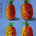 Pineapples X4, Acrylic Contemporary Still Life