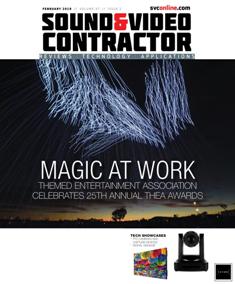 Sound & Video Contractor - February 2019 | ISSN 0741-1715 | TRUE PDF | Mensile | Professionisti | Audio | Home Entertainment | Sicurezza | Tecnologia
Sound & Video Contractor has provided solutions to real-life systems contracting and installation challenges. It is the only magazine in the sound and video contract industry that provides in-depth applications and business-related information covering the spectrum of the contracting industry: commercial sound, security, home theater, automation, control systems and video presentation.