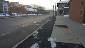 preparation along Main St for two way traffic later this year