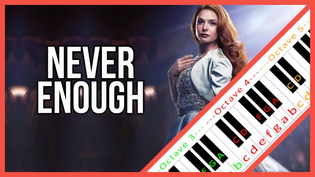 Never Enough (The Greatest Showman) Piano / Keyboard Easy Letter Notes for Beginners