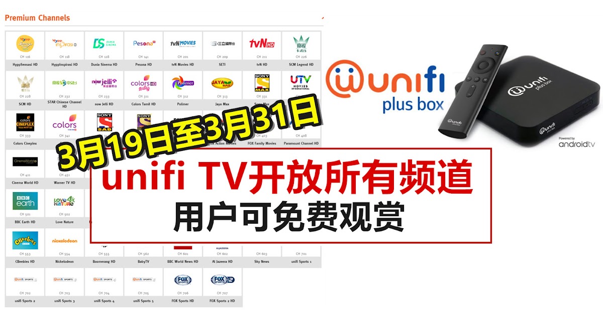 unifi ruby pack channel list