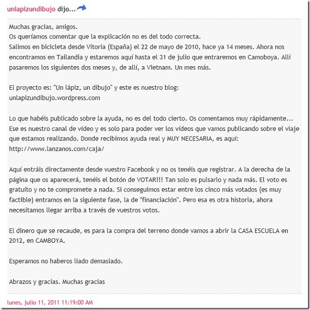 comentario post