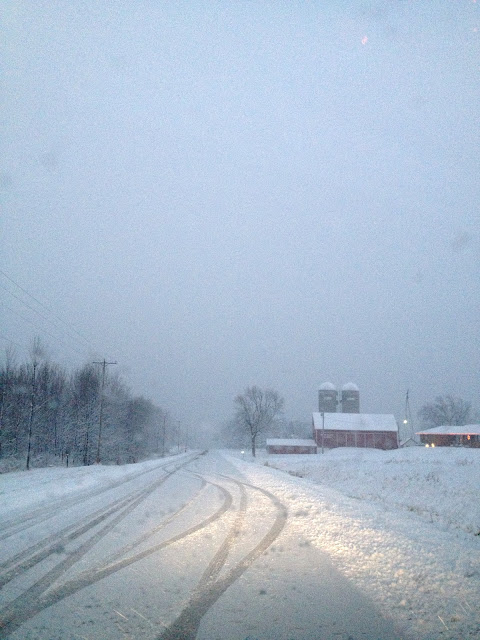 snowy road