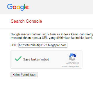Submit URL ke search engine google