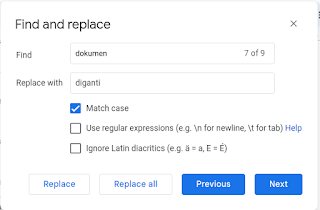 Cara Menemukan dan Mengganti Kata (Find & Replace) di Google Docs