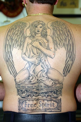 Back Angel Wings Tattoo