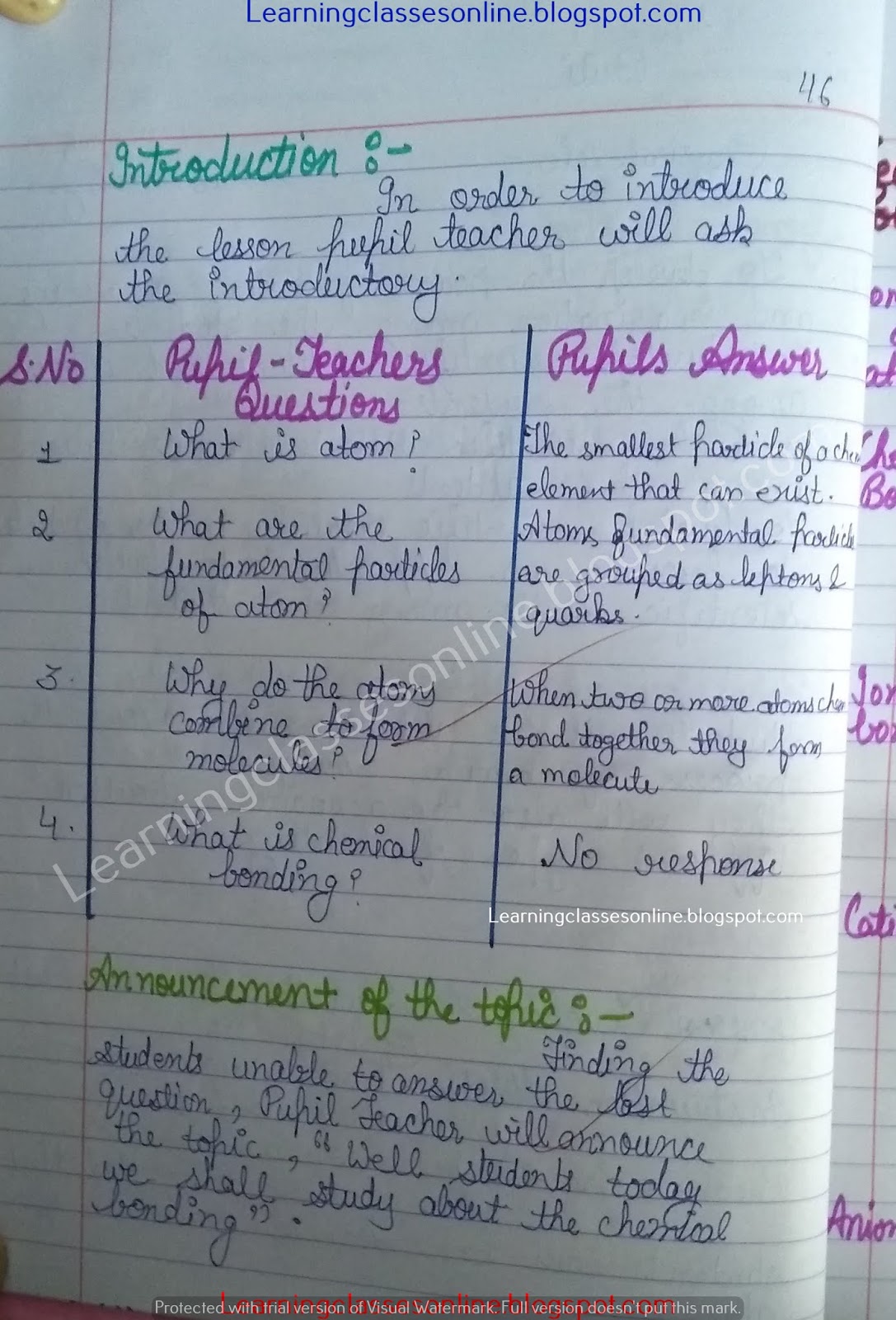 Science Lesson Plan on Chemical Bonding, covalent bond, ionic bond, and  molecular bonding