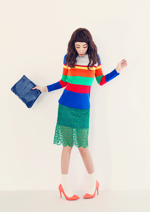 Color Block Knit Tee