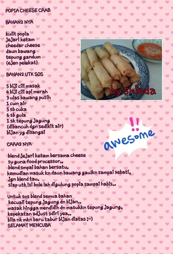 Dari Dapur Ummi: Popia Cheese Crab